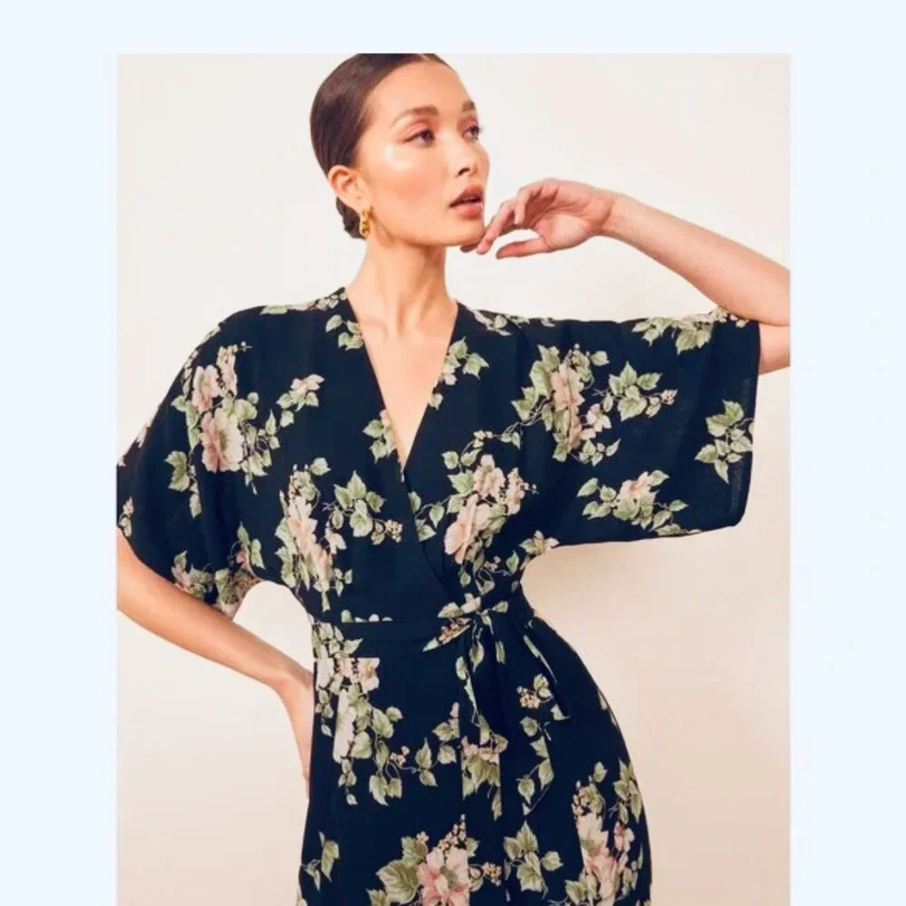 REFORMATION MAXI DRESS WINSLOW IN ARIELLE PRINT Sz. XS - Picture 4 of 7